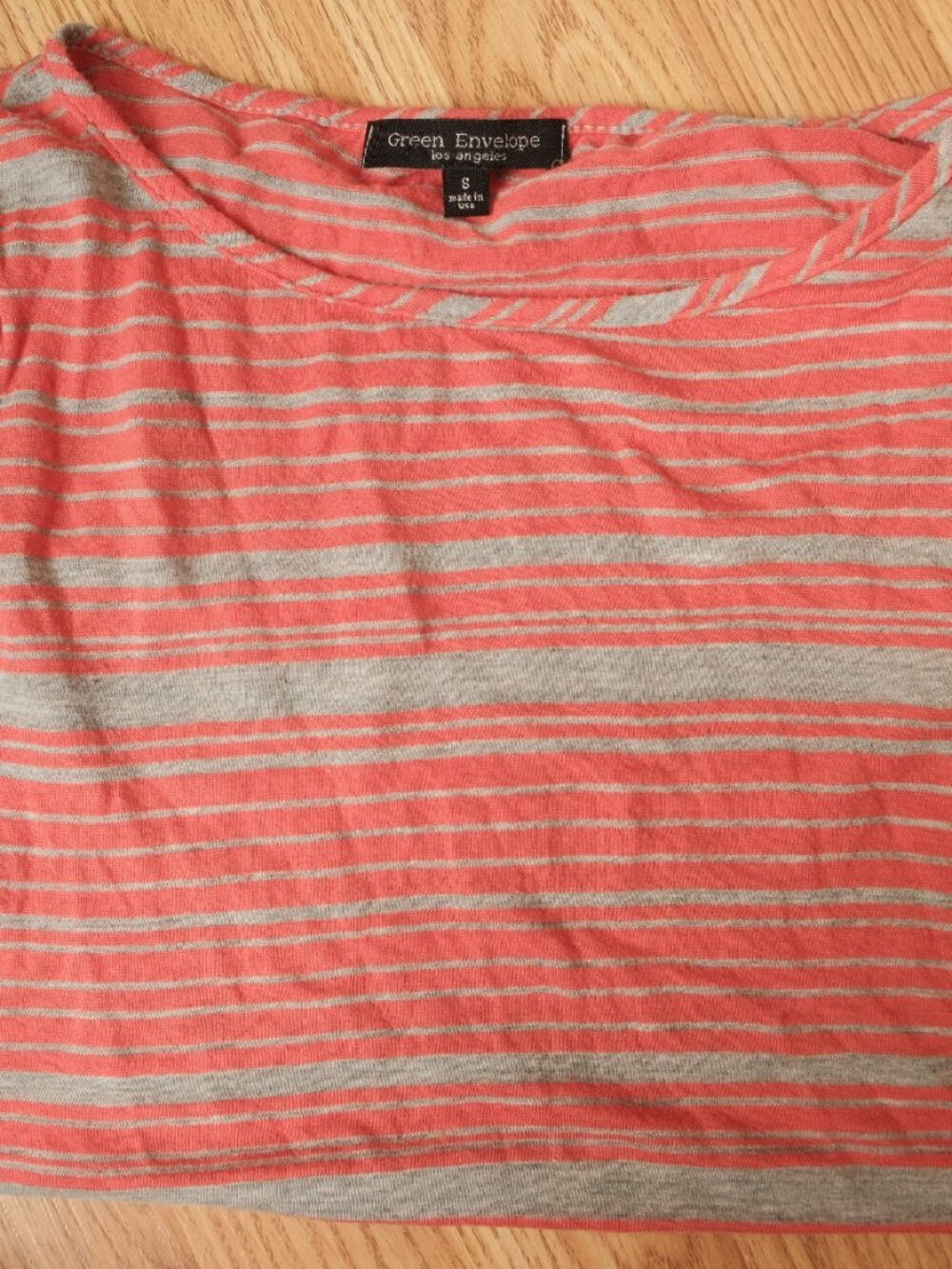 Orange and Grey Pinstripe Tank